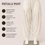 White Patiala Pants For Men