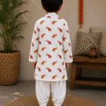 Elephant printed cotton kurta for boys online